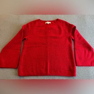LOFT Red Bell-Sleeved Sweater, Super Soft - like new